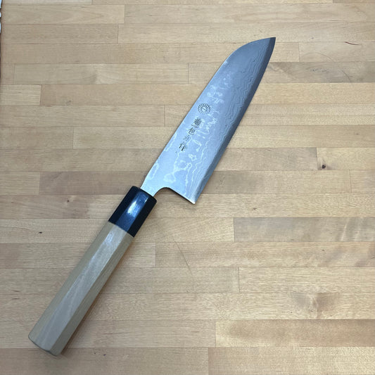 Kikuichi SW Series Carbon Damascus Santoku (SW17)