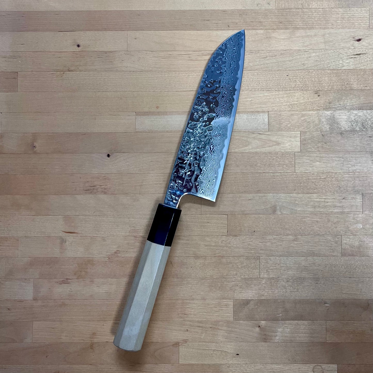 Kikuichi Mirror Damascus Series Tsuchime Santoku (MDT67-165)