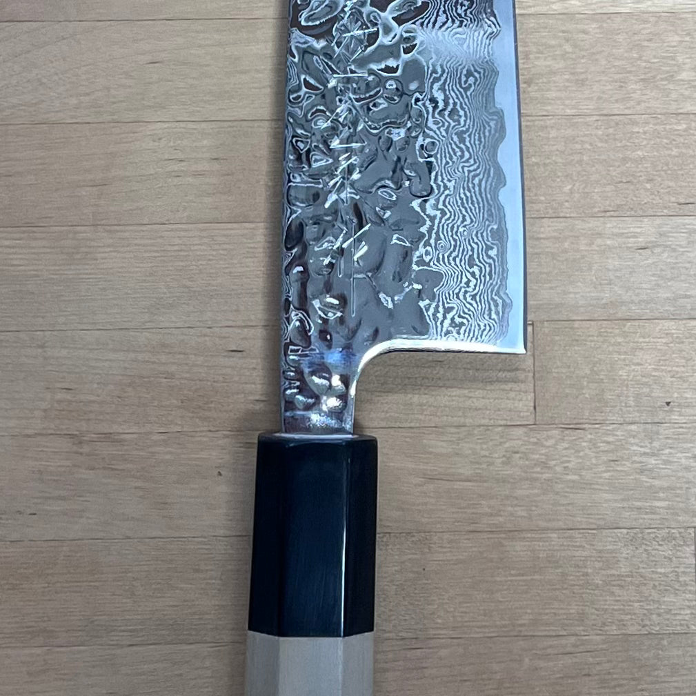 Kikuichi Mirror Damascus Series Tsuchime Santoku (MDT67-165)